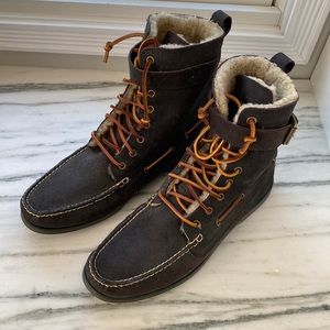 Polo Ralph Lauren Oiled Suede Brentwood Lace Up Boots